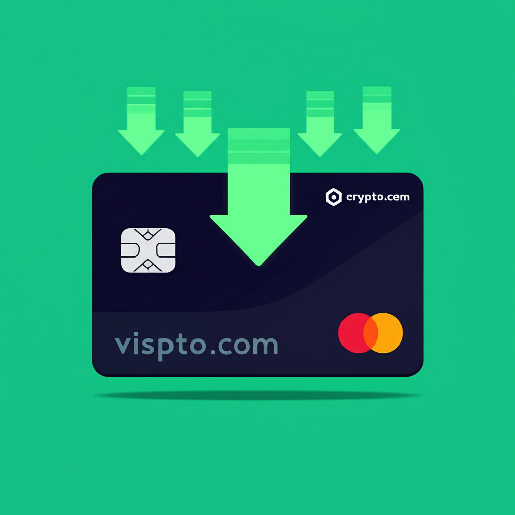 Crypto.com Visa 卡示意圖，展示資金流入機制，說明其為預付卡而非傳統信用卡