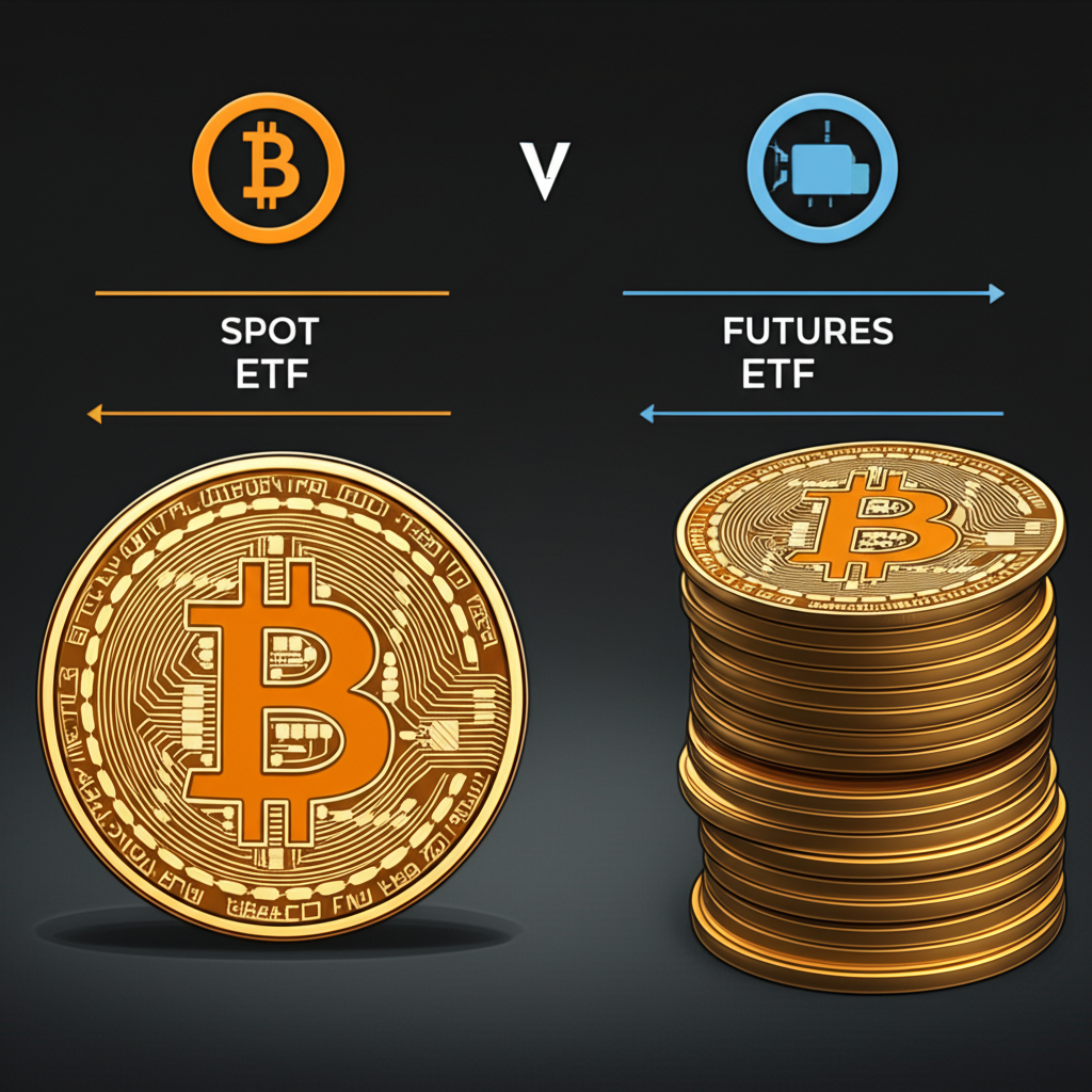 現貨ETF直接持有實體比特幣，價格緊密追蹤市場行情；期貨ETF則投資於未來交易合約，受展期等因素影響可能產生追蹤誤差