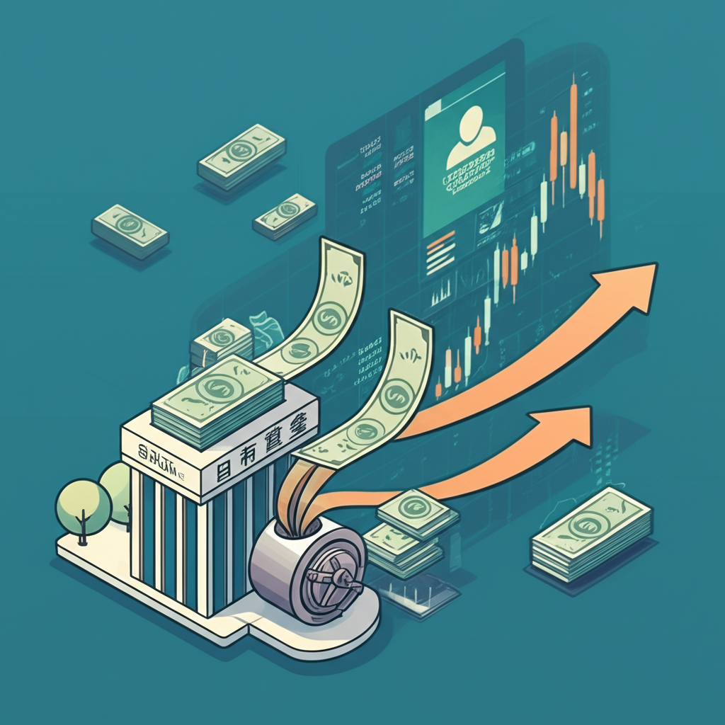 金融機構以自有資金投入股市進行交易的示意圖