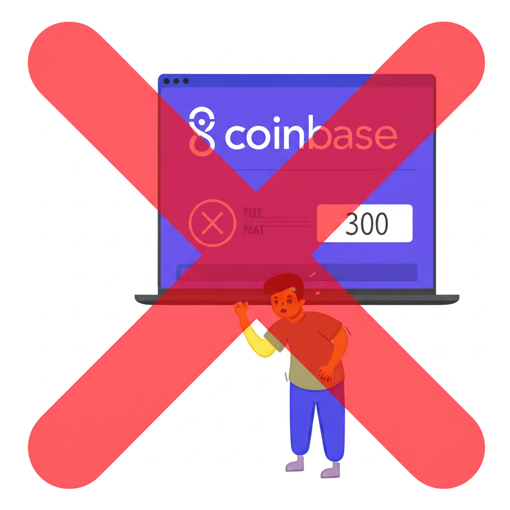 台灣用戶嘗試登入Coinbase交易所卻遭紅色禁止符號阻擋，無法註冊與法幣入金