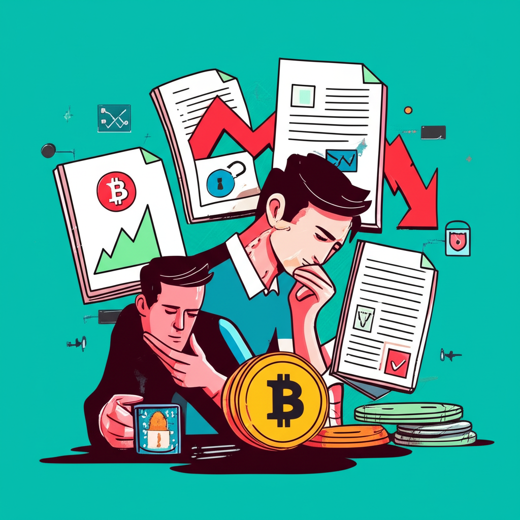 波動的加密市場圖表與資安威脅符號，投資者謹慎持有資金，強調學習與風險意識