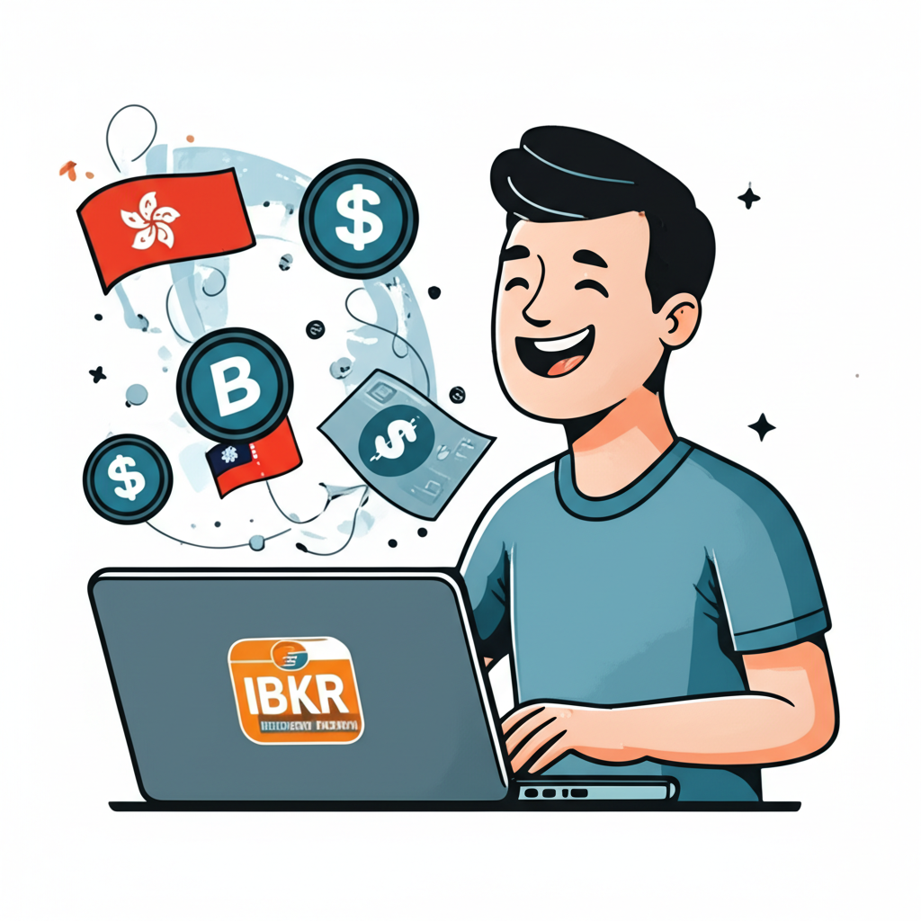 投資人透過IBKR管理全球投資，資金從香港與台灣流入美元帳戶，避開匯率損失