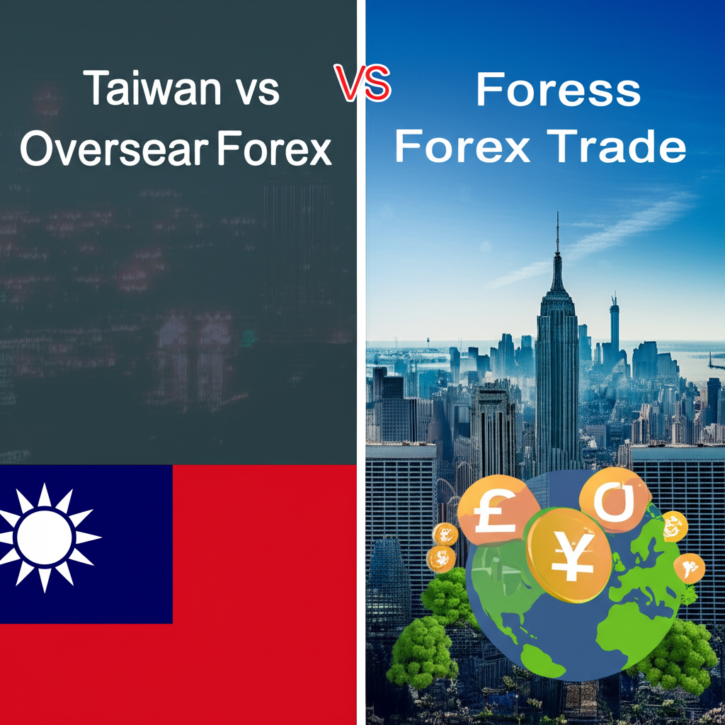 台灣與海外外匯交易模式對比示意圖
