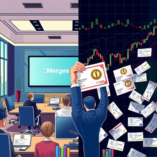 股票下市概念圖示，呈現公司從交易所下架的過程與影響