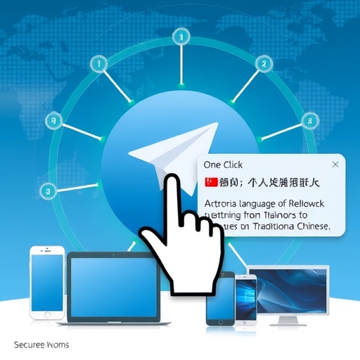 Telegram 應用程式的現代簡約插畫風格圖示