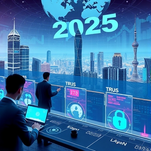 2025年台灣外匯市場景象,象徵科技與金融融合的未來趨勢