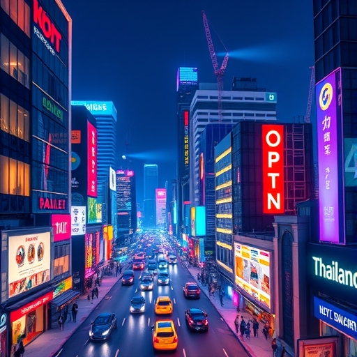 泰國數位城市夜景象徵圖