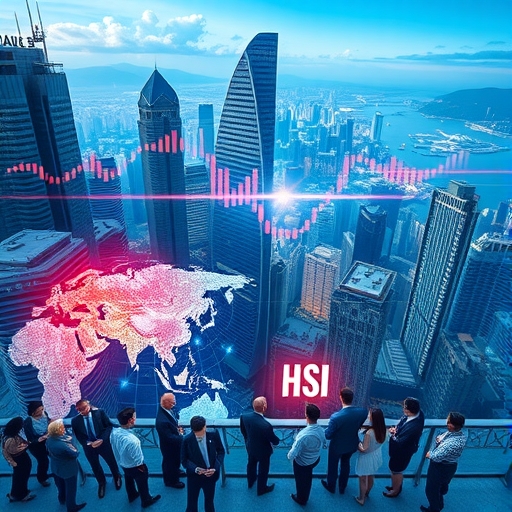 香港金融中心全景鳥瞰圖，展現繁榮的城市天際線
