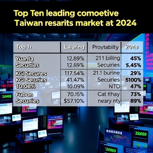 2025年台灣證券市場競爭態勢示意圖