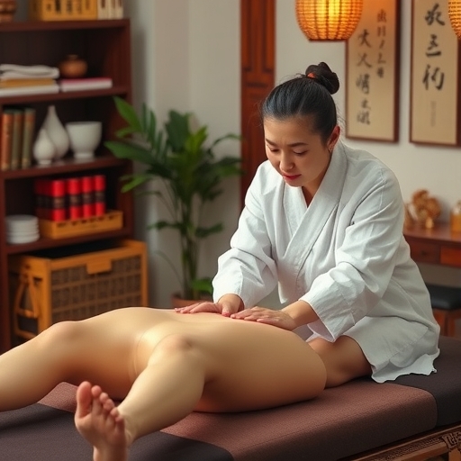 傳統泰式按摩療程示意圖，展現其融合姿勢與經絡按壓的特色