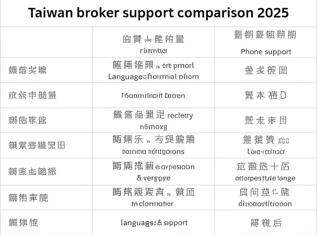2025年台灣經紀商客服支援比較分析
