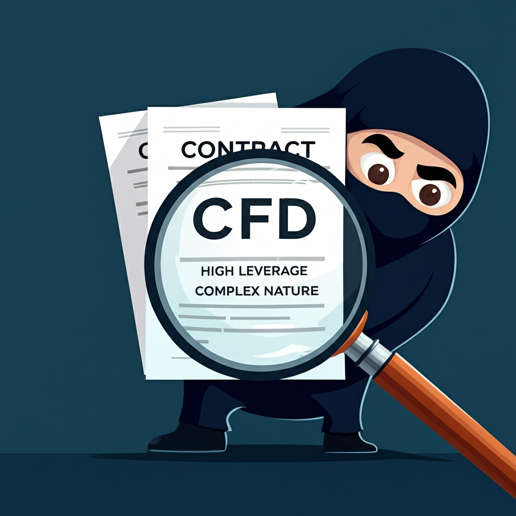 放大鏡檢視CFD合約，凸顯高槓桿與複雜性，背後有可疑人物伺機而動