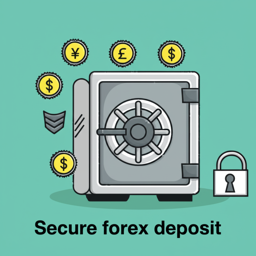Secure forex deposit, illustration