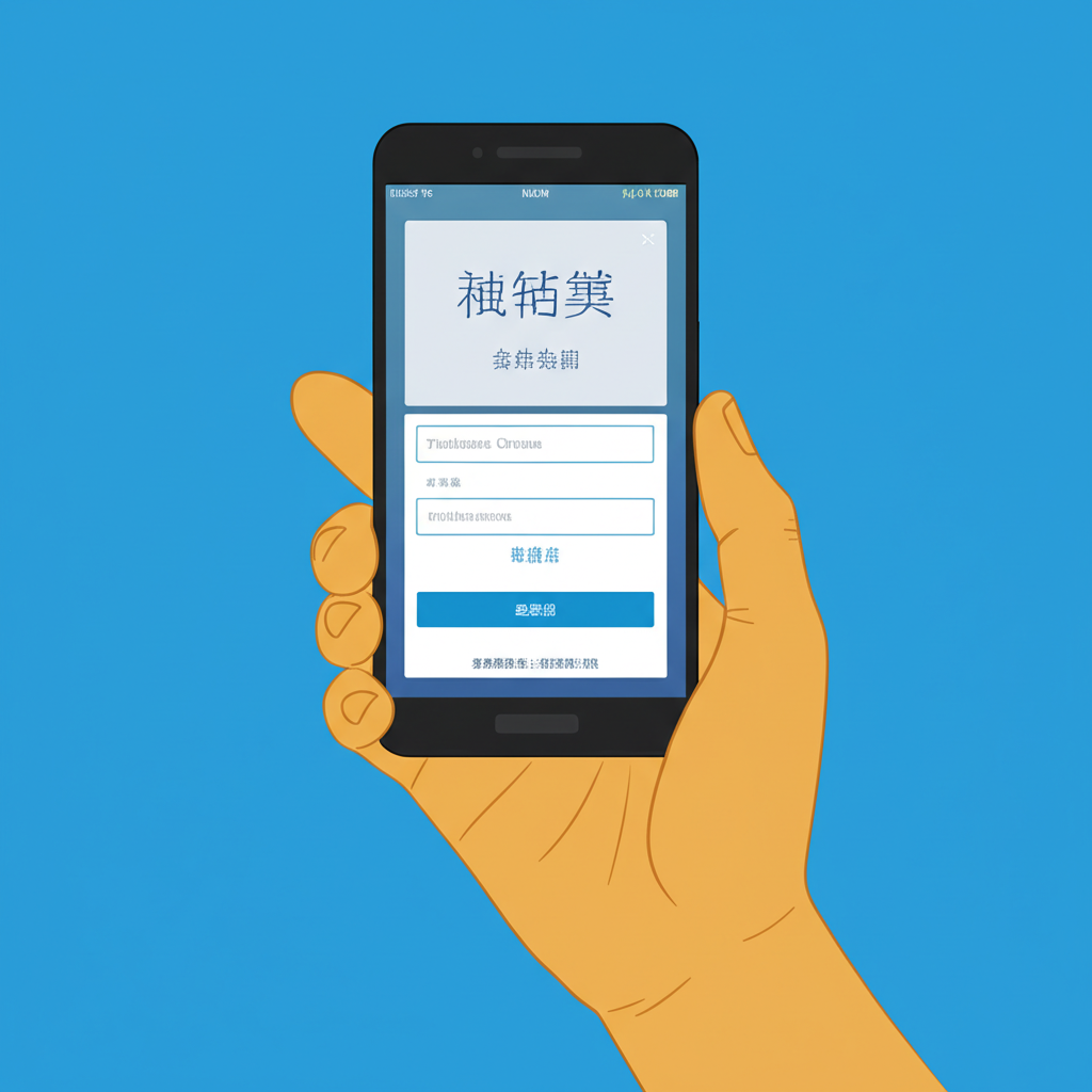 用戶在智慧型手機上設定 Telegram，語言選單顯示繁體中文，並有簡易的註冊表單介面