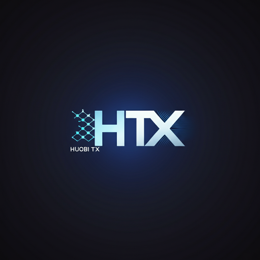 An illustration showcasing the brand transformation from Huobi to HTX with a new logo representing its strategic shift and ten year milestone integrating elements of Huobi TRON blockchain and exchange concepts