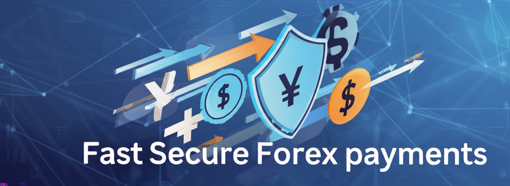 Fast secure forex payments, illustration