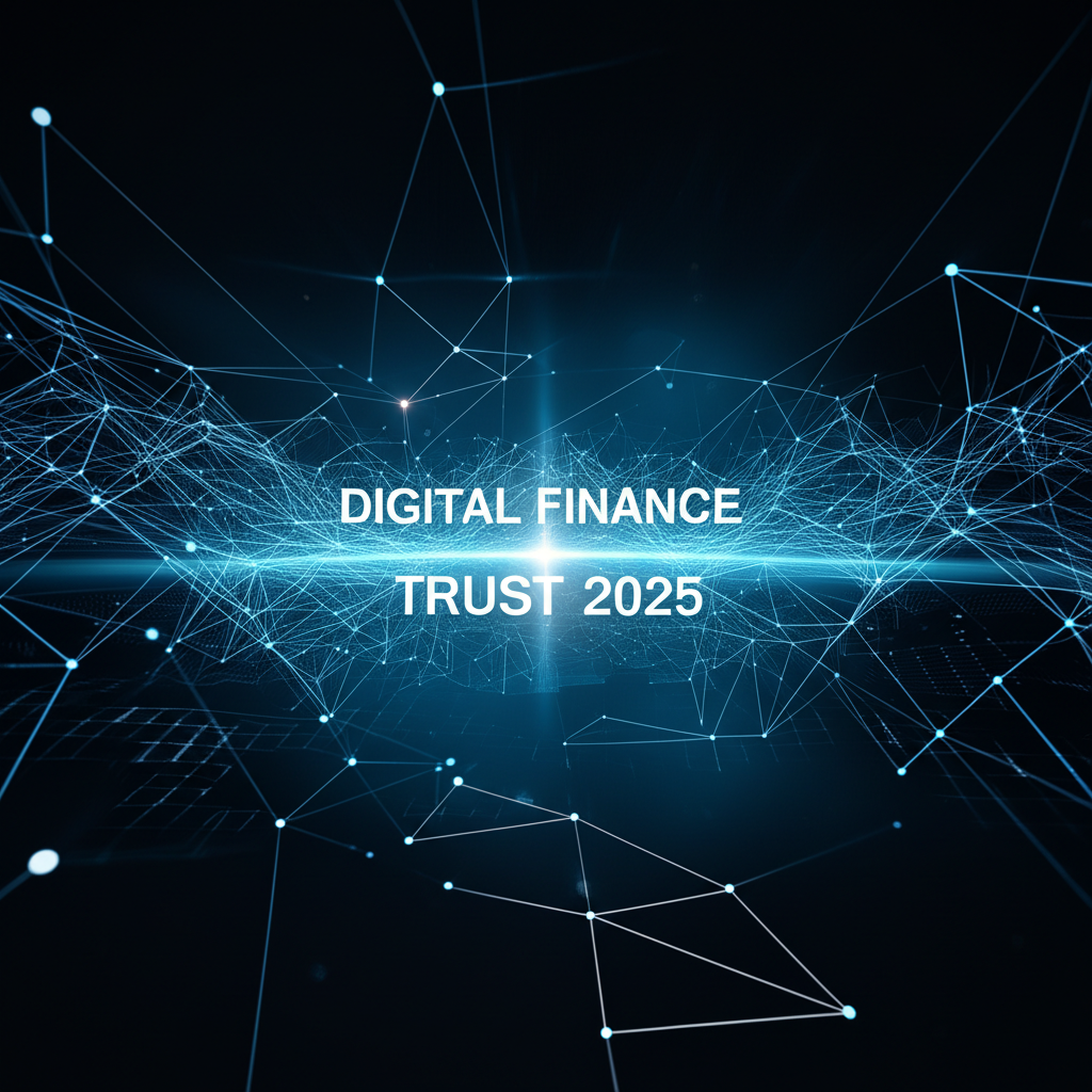 2025 數位金融信任藝術概念圖，呈現科技與金融安全的融合