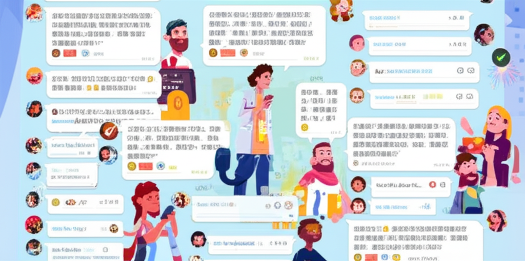 生動的線上論壇場景,如PTT般熱鬧,用戶透過對話泡泡分享比特幣交易平台的真實經驗與社群洞見