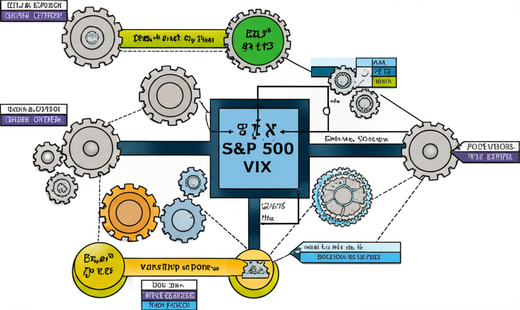 VIX指數計算機制示意圖,包含S&P 500期權