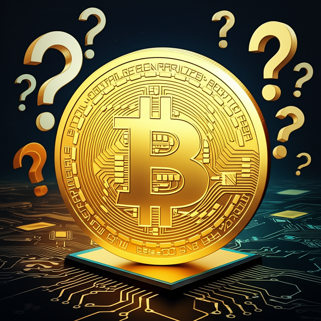 比特幣從極客實驗演變為數位黃金，提供獨特投資與交易機會，充滿新手挑戰的插圖