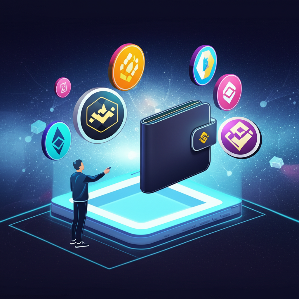 使用者探索Web3宇宙,透過安全便捷的幣安Web3錢包連結DApp與加密資產的插圖