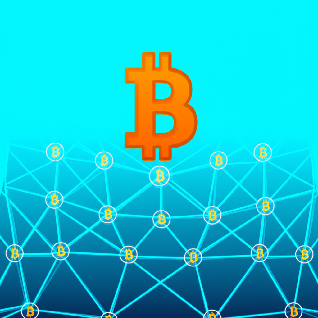 比特幣去中心化符號與全球區塊鏈網絡圖示,象徵數位黃金與傳統金融挑戰