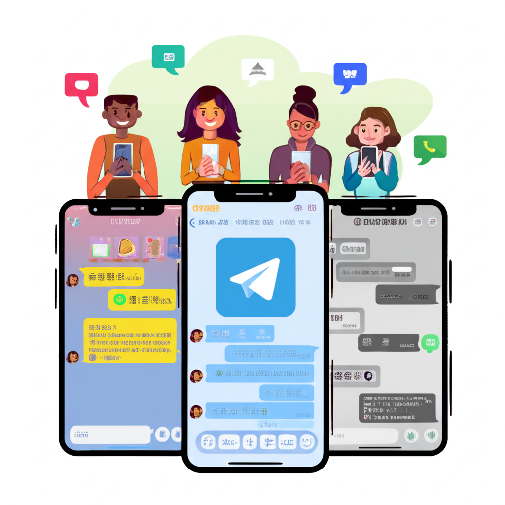 華語地區使用者在手機和電腦上使用 Telegram 中文介面,克服語言障礙,安全分享資訊並透過端對端加密連結